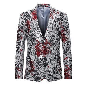 Men’s Single Breasted Floral Suit Blazer Jacket Size 34 NWT